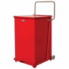 FGST40EW ROJO CONTENEDOR MET. P/RESIDUOS MED. C/ PEDAL Y RUEDAS  151LT